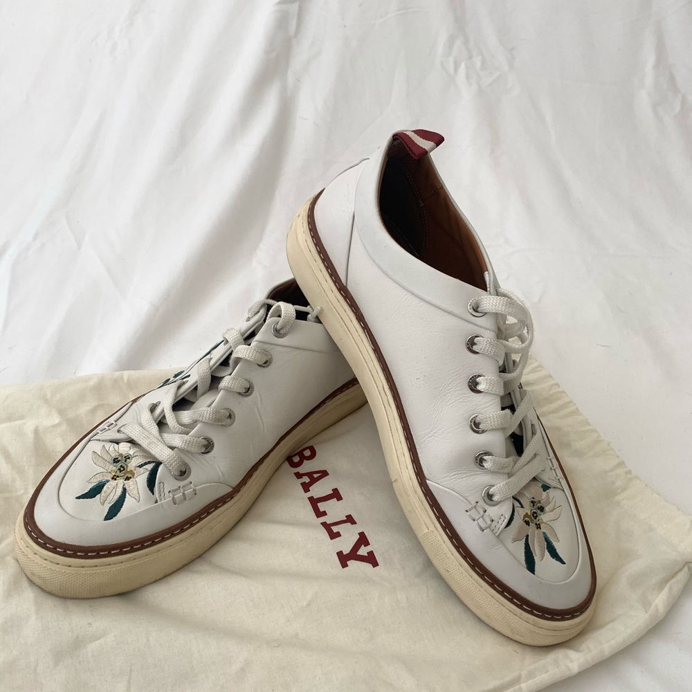 Bally embroidered floral sneaker